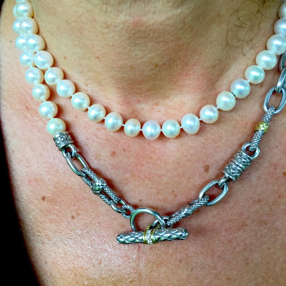 Judith Ripka Pearl necklace JR 2 collection CHRISTMAS Gift